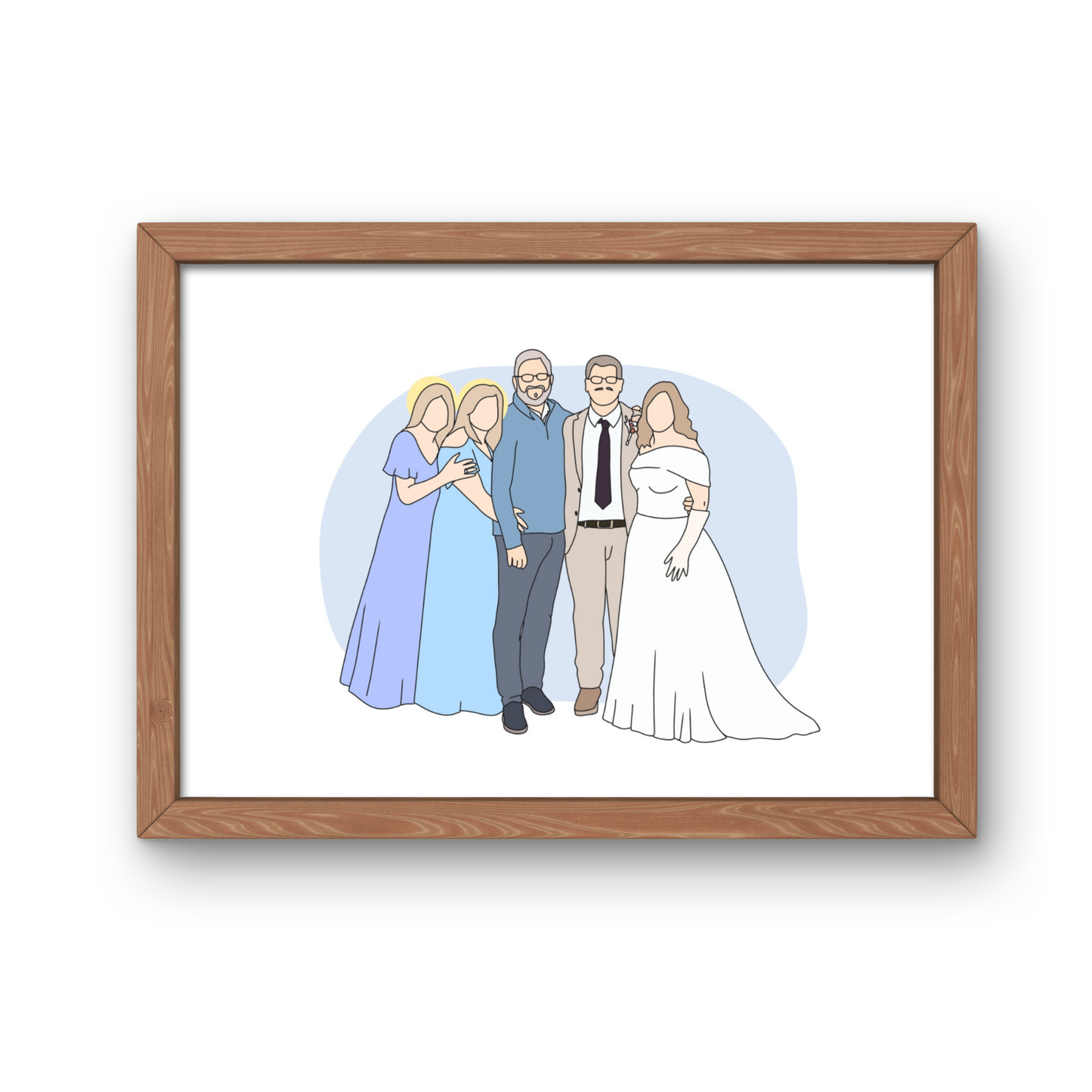 Personalized Digital Portrait – Add Your Loved Ones | Custom Family & Pet Keepsake