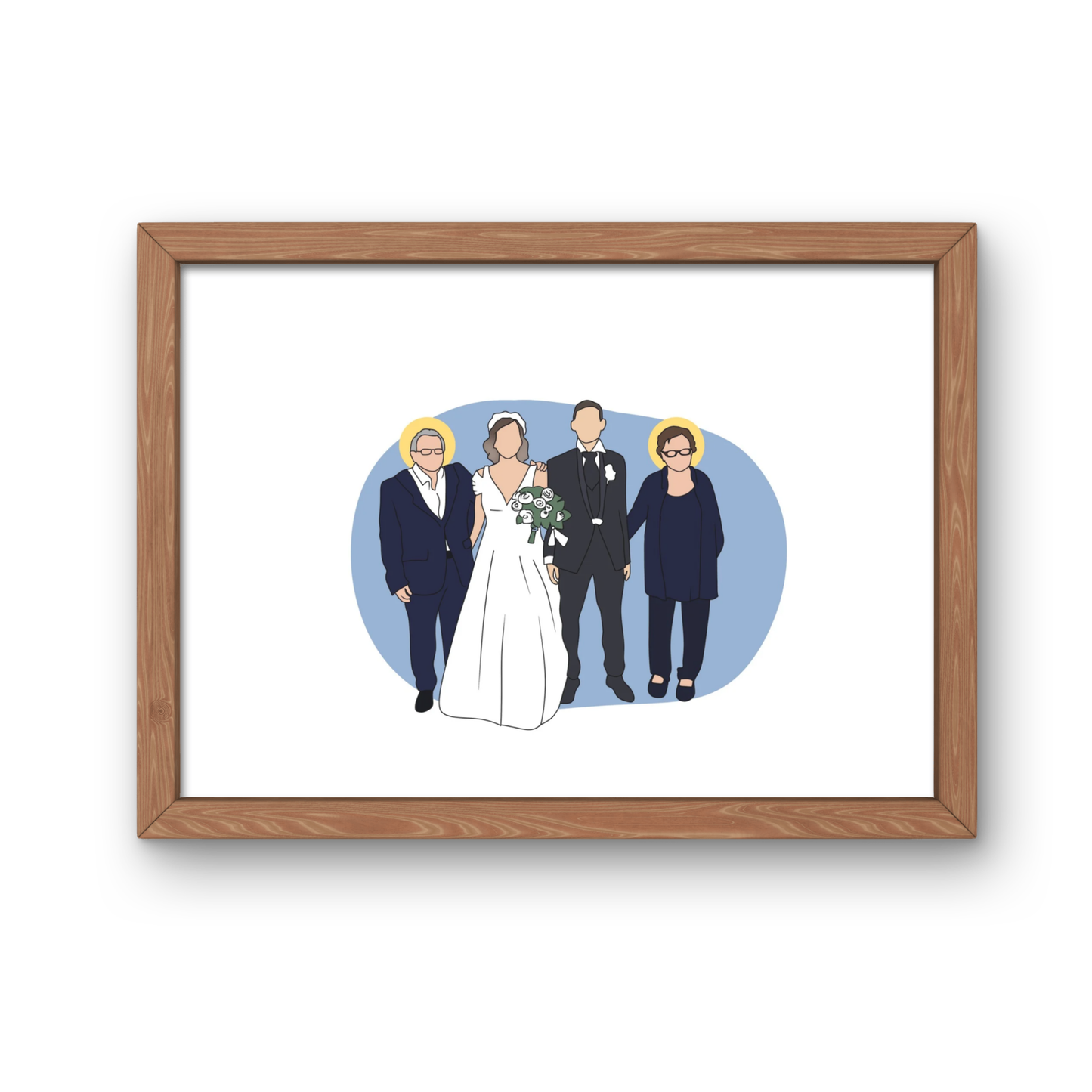 Personalized Digital Portrait – Add Your Loved Ones | Custom Family & Pet Keepsake