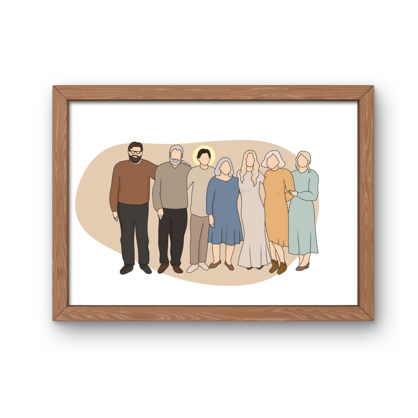 Personalized Digital Portrait – Add Your Loved Ones | Custom Family & Pet Keepsake